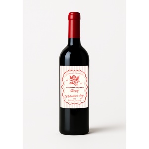 Vin personalizat cu mesaj romantic – cadou perfect pentru Valentine’s Day 🍷❤️