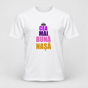 Tricou personalizat Cea mai buna nasa, coroana multicolor