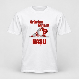 Tricou personalizat Craciun fericit nasu, model 3