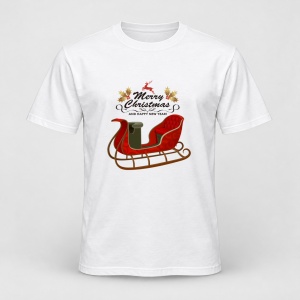 Tricou personalizat Merry christmas and happy new year, sanie Mos Craciun