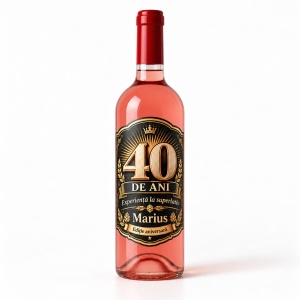 Vin roze personalizat – 40 ani – Experiență la superlativ
