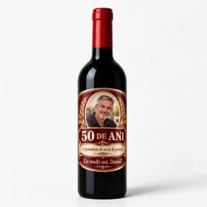 Vin personalizat – 50 ani – O jumătate de secol de povești | Cu poză