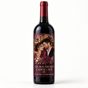 Vin personalizat de Crăciun – Cel mai frumos cadou: noi | Cu poză