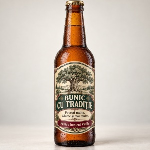 Bere personalizată – Bunic cu tradiție – 330 ml