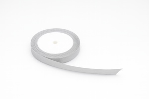 Fundiță Gri Deschis – Satin 1 cm, 100 cm lungime
