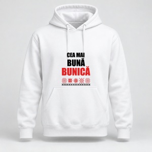 Hanorac personalizat Cea mai buna bunica, model rosu