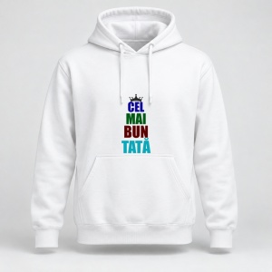 Hanorac personalizat Cel mai bun tata, coroana multicolor