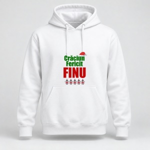 Hanorac personalizat Craciun fericit finu, model 2