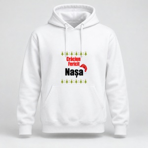 Hanorac personalizat Craciun fericit nasa, model brazi