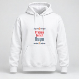Hanorac personalizat Craciun fericit nasu, model cadou