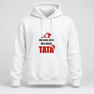 Hanorac personalizat Din cana asta bea doar tata, model craciun