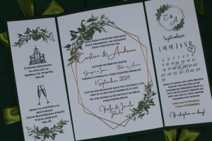 Invitație Nuntă "Fundiță Verde " - Img 2