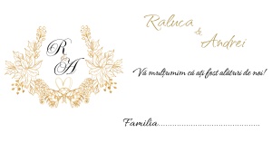Plic pentru bani nuntă elegant auriu minimalist, perfect pentru un decor rafinat și modern