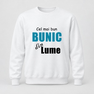 Pulover personalizat Cel mai bun bunic din lume, albastru