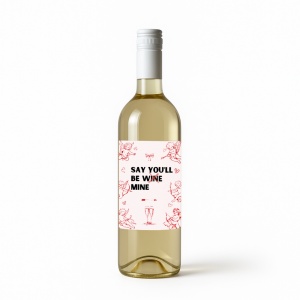 Vin personalizat Valentine’s Day cu mesaj amuzant și romantic