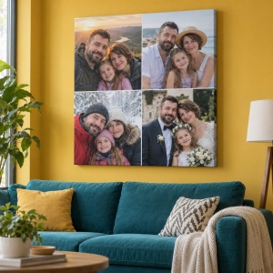 Tablou canvas colaj foto personalizat – exemplu de decor 5
