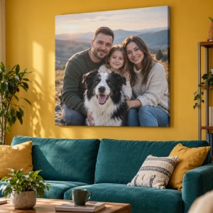 Tablou canvas personalizat cu animalul de companie – exemplu de decor 5