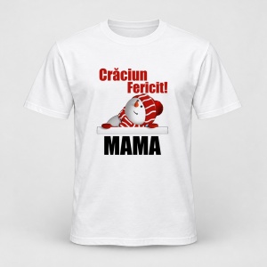 Tricou personalizat Craciun fericit mama, model 1