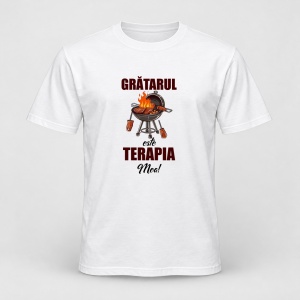 Tricou personalizat Gratarul este terapia mea