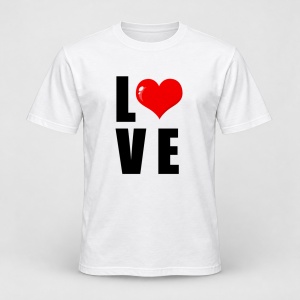 Tricou personalizat Love – inimă roșie