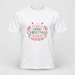 Tricou personalizat Merry Christmas shape