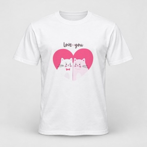 Tricou personalizat Perna love you model kitty