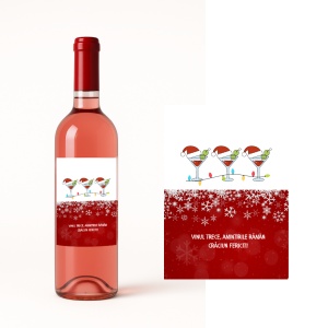Cadou simpatic și memorabil pentru Crăciun: vin personalizat cu etichetă festivă 🎅❤️ Alege aroma, personalizează mesajul și surprinde-i pe cei dragi!