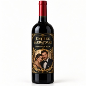 Vin personalizat de Crăciun – Ediție de sărbătoare | Cu poză