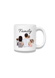 Cană ceramică 380 ml – Family – mamă, tată și copii
