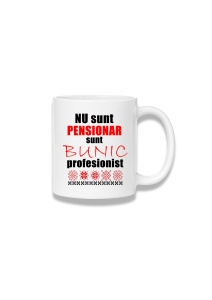 Cană ceramică 380 ml – Nu sunt pensionar, sunt bunic profesionist