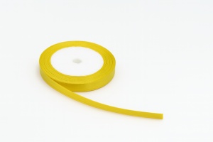Fundiță Galben – Satin 1 cm, 100 cm lungime