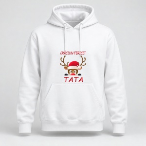 Hanorac personalizat Craciun fericit tata, model ren