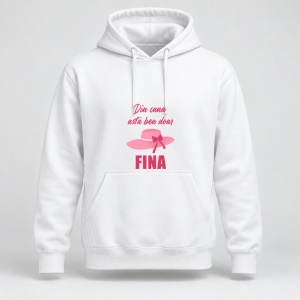 Hanorac personalizat Din cana asta bea doar fina, roz