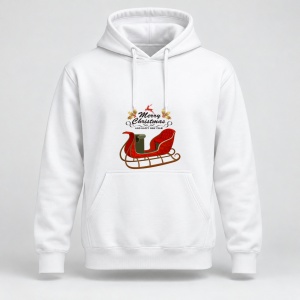 Hanorac personalizat Merry christmas and happy new year, sanie Mos Craciun