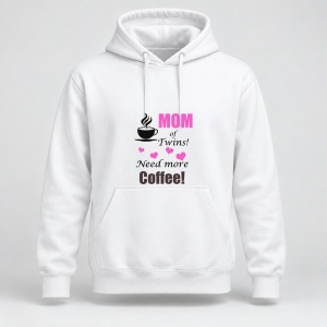 Hanorac personalizat Mom of twins need more coffee