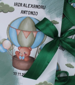 Invitație Botez "Fundiță Verde" - Img 3