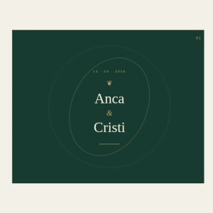 Invitație Digitală Nuntă – Emerald
