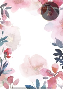 Invitație nuntă acuarelă florală roz