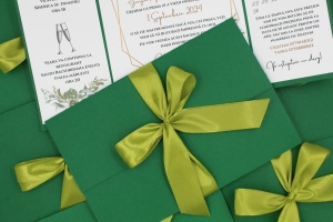 Invitație Nuntă "Fundiță Verde " - Img 3