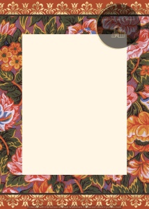 Invitație nuntă vintage florală în tonuri de toamnă