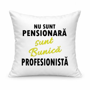 Pernă personalizată Nu sunt pensionara, sunt bunica profesionista