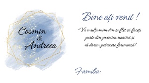 Plic pentru bani cu design bleumarin și auriu - Img 2