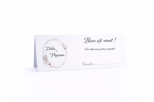 Plic pentru bani nuntă floral nude elegant cu inițiale – plic de bani/dar romantic personalizat