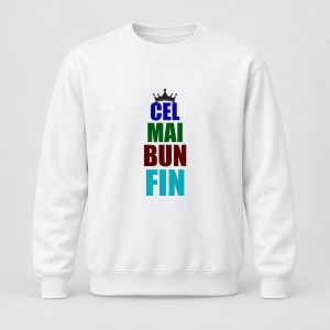 Pulover personalizat Cel mai bun fin, coroana multicolor