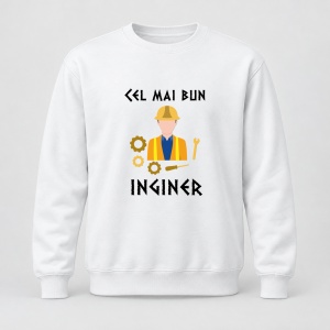 Pulover personalizat Cel mai bun inginer