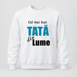 Pulover personalizat Cel mai bun tata din lume, albastru