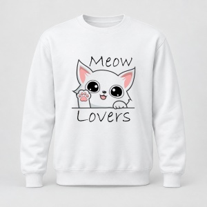 Pulover personalizat Meow lovers