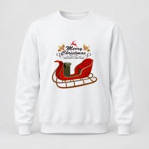 Pulover personalizat Merry christmas and happy new year, sanie Mos Craciun