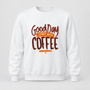 Pulover personalizat Set 2 tablouri cu mesaj, good days start with coffee, negru model 3 22