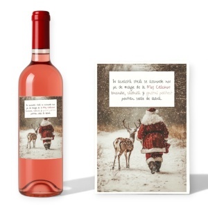 Vin personalizat de Crăciun, ilustrat festiv – ideal pentru familie, prieteni sau colegi.